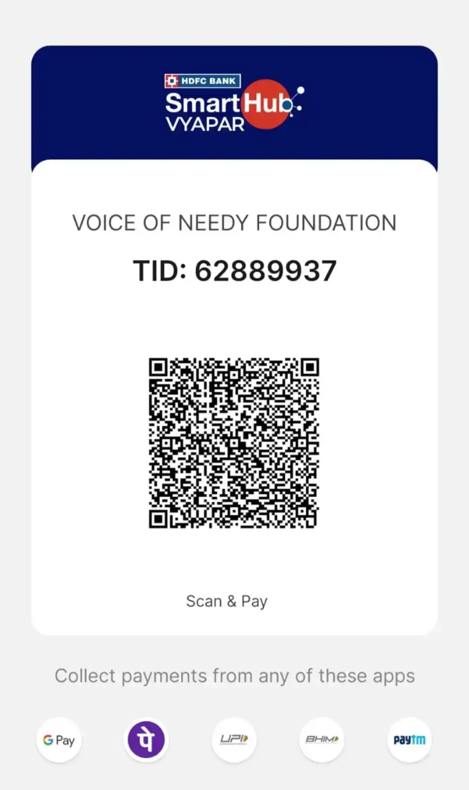 VNF UPI QR Code